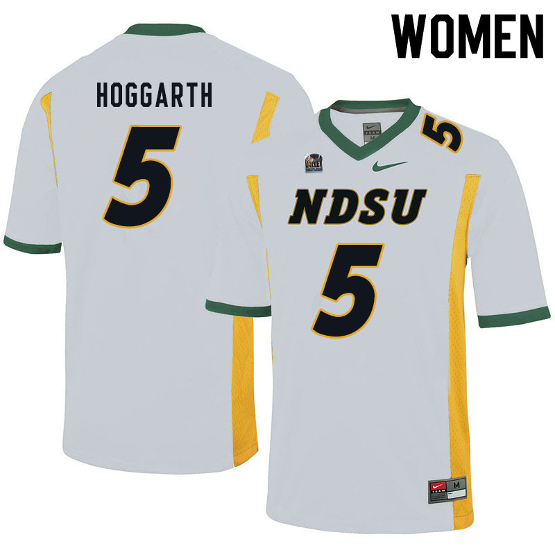 Women #5 Ben Hoggarth North Dakota State Bison College Football Jerseys Sale-White
